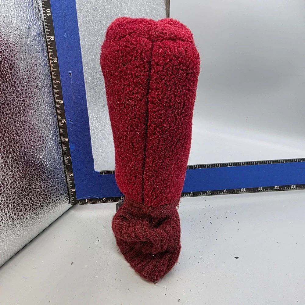 Unbranded Golf Headcover Unisex Maroon Red Sherpa Fleece Vintage Retro Driver 1